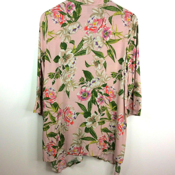 NEW Grace Elements Floral Button Down Shirt Blouse - Picture 4 of 6